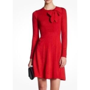 Brand New Jessica Howard Women's Size Medium Red Fit Flare Mini Dress Holidays